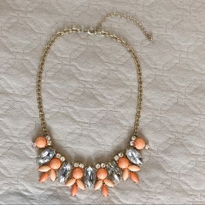 Peach statement necklace